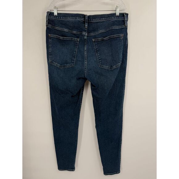 Madewell 9" Mid Rise Skinny Jeans Stretch Denim Medium Blue Wash 32T - Picture 5 of 9